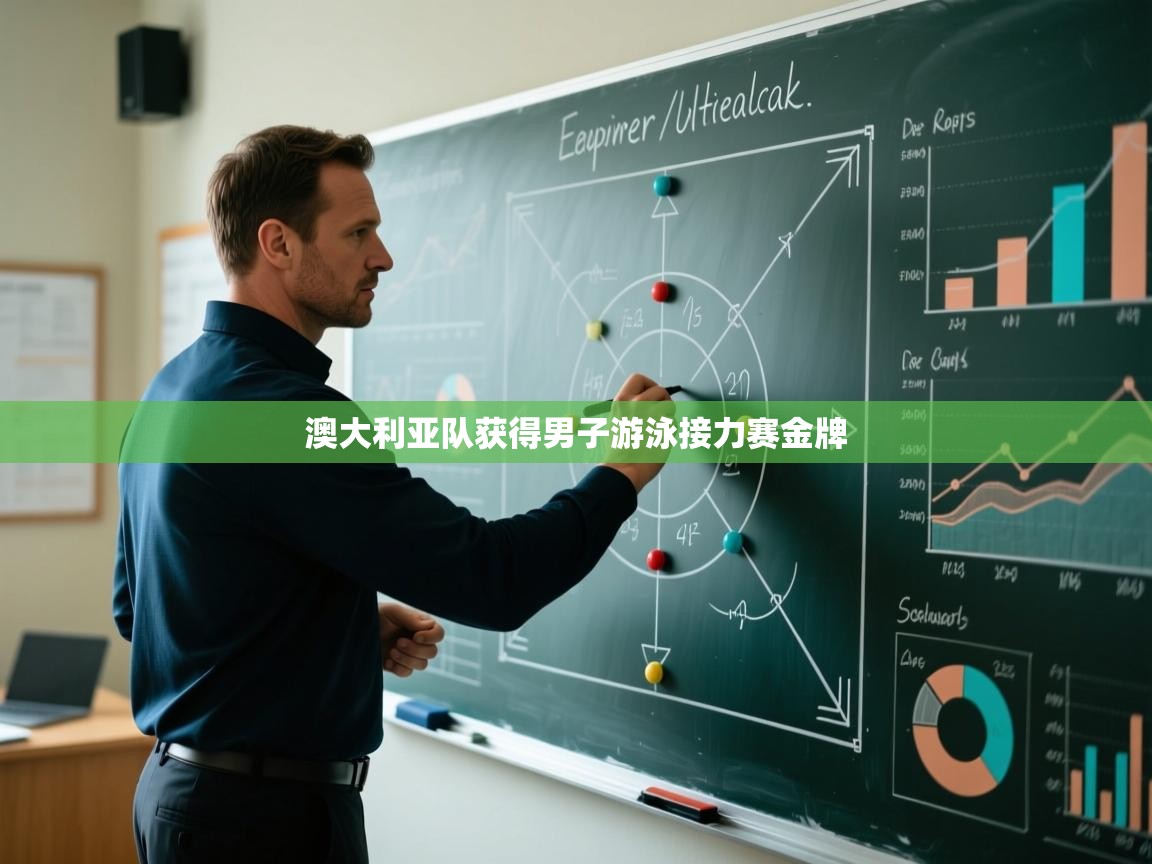 澳大利亚队获得男子游泳接力赛金牌