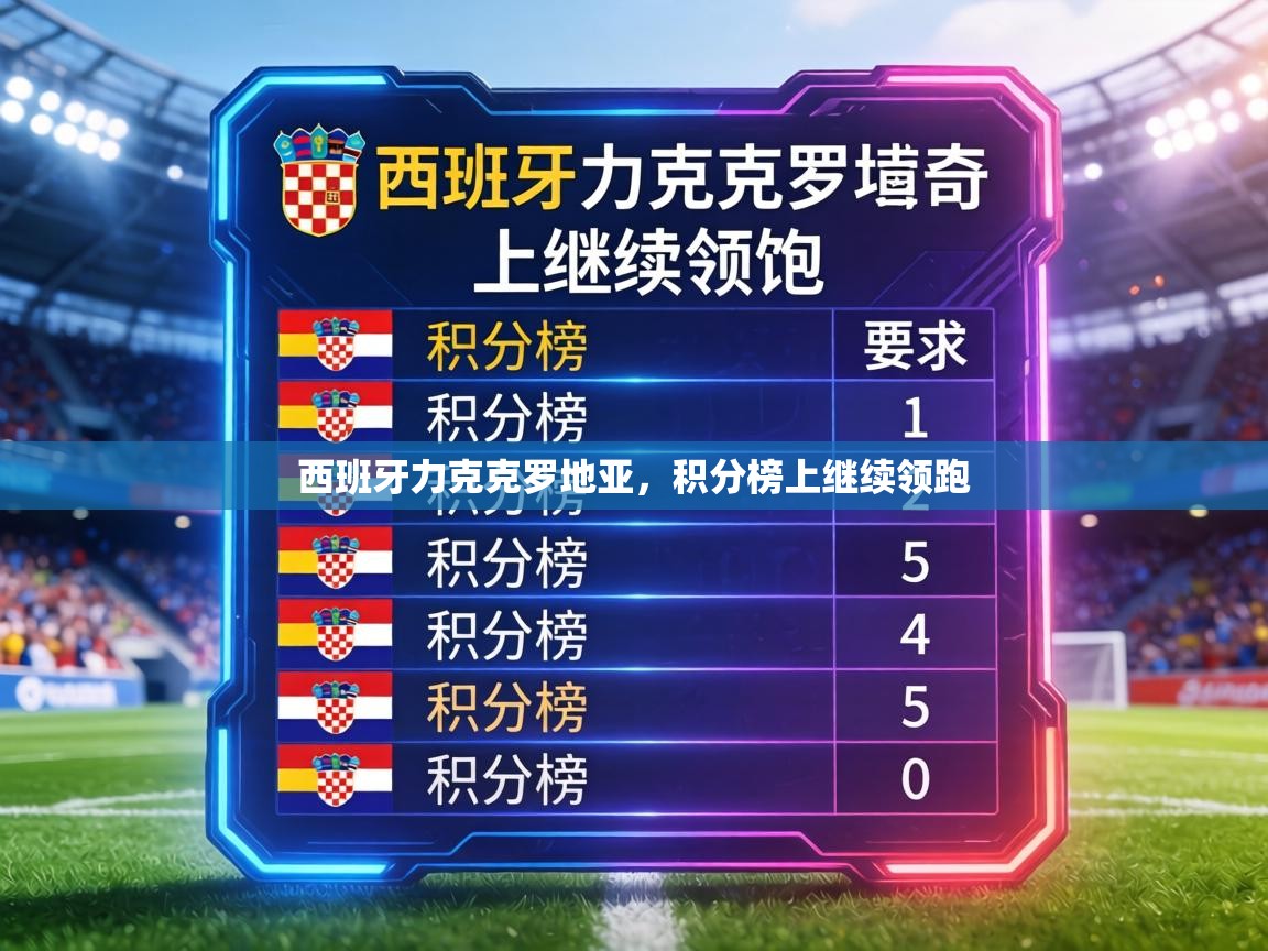 西班牙力克克罗地亚,积分榜上继续领跑 第2张
